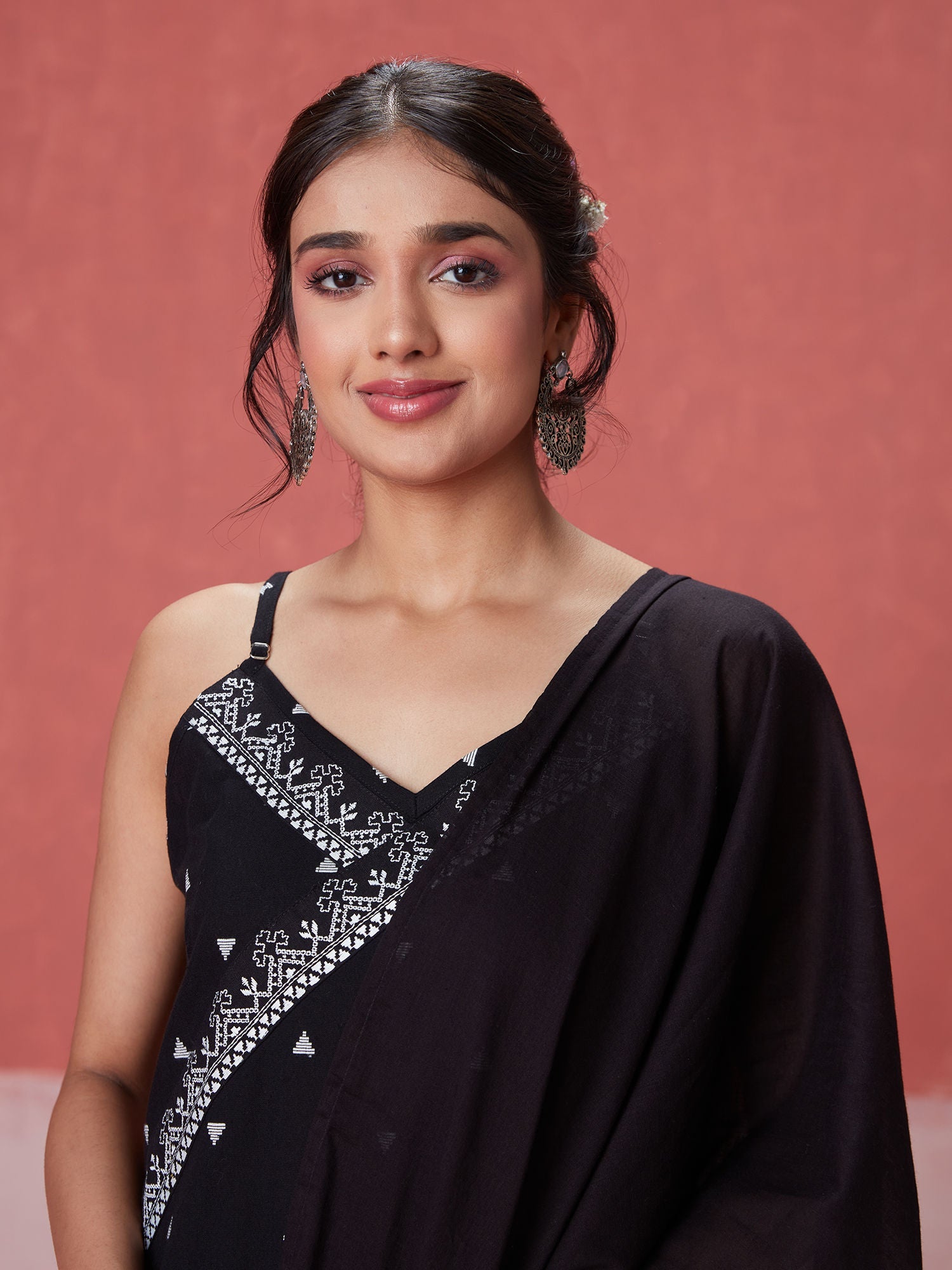 Likha Black Kora Printed kurta, Pant & Dupatta LIKSKD250 (Set of 3) - M