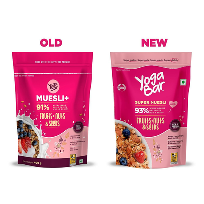Yoga Bar Wholegrain Breakfast Muesli - Fruits, Nuts + Seeds + Dark Chocolate