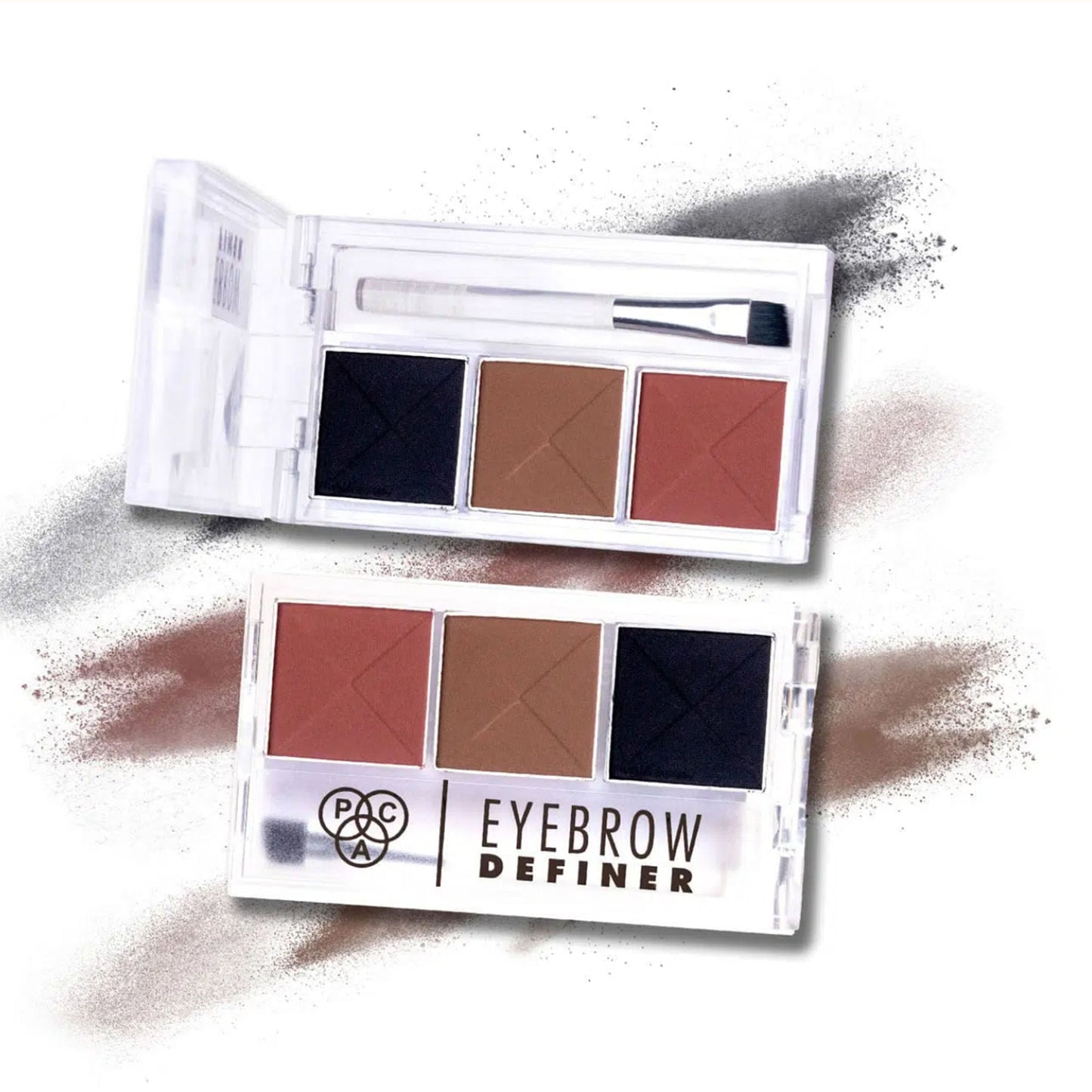 PAC Studio Eyebrow Definer Palette 3 colors - Fill, Sculpt & Define Natural Looking Brows