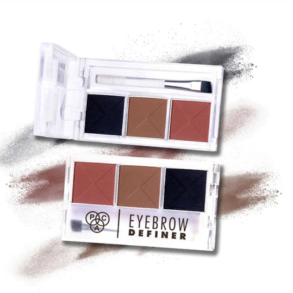 PAC Studio Eyebrow Definer Palette 3 colors - Fill, Sculpt & Define Natural Looking Brows