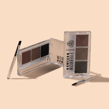 PAC Studio Eyebrow Definer Palette 3 colors - Fill, Sculpt & Define Natural Looking Brows