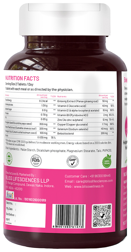 Bliss Welness DHT Blocker Veg Tablets