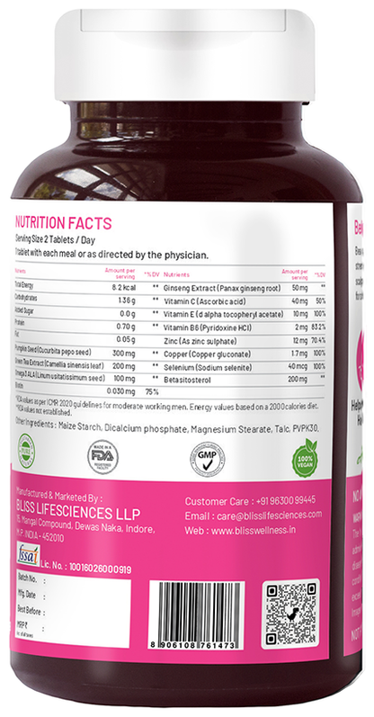 Bliss Welness DHT Blocker Veg Tablets