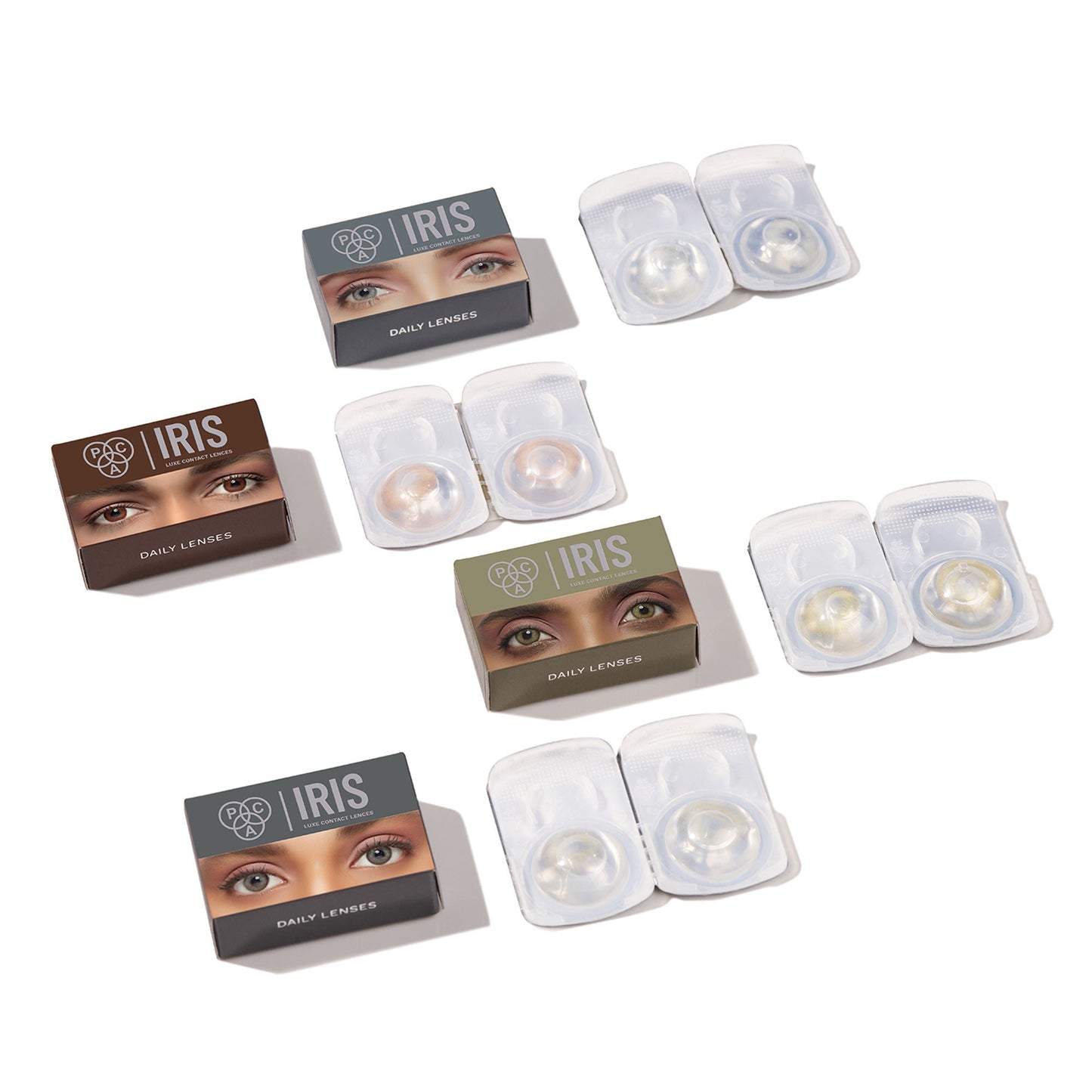PAC Studio IRIS LUXE Daily Lenses Amber - Comfortable Natural Looking Lenses, Soft Non-Irritating