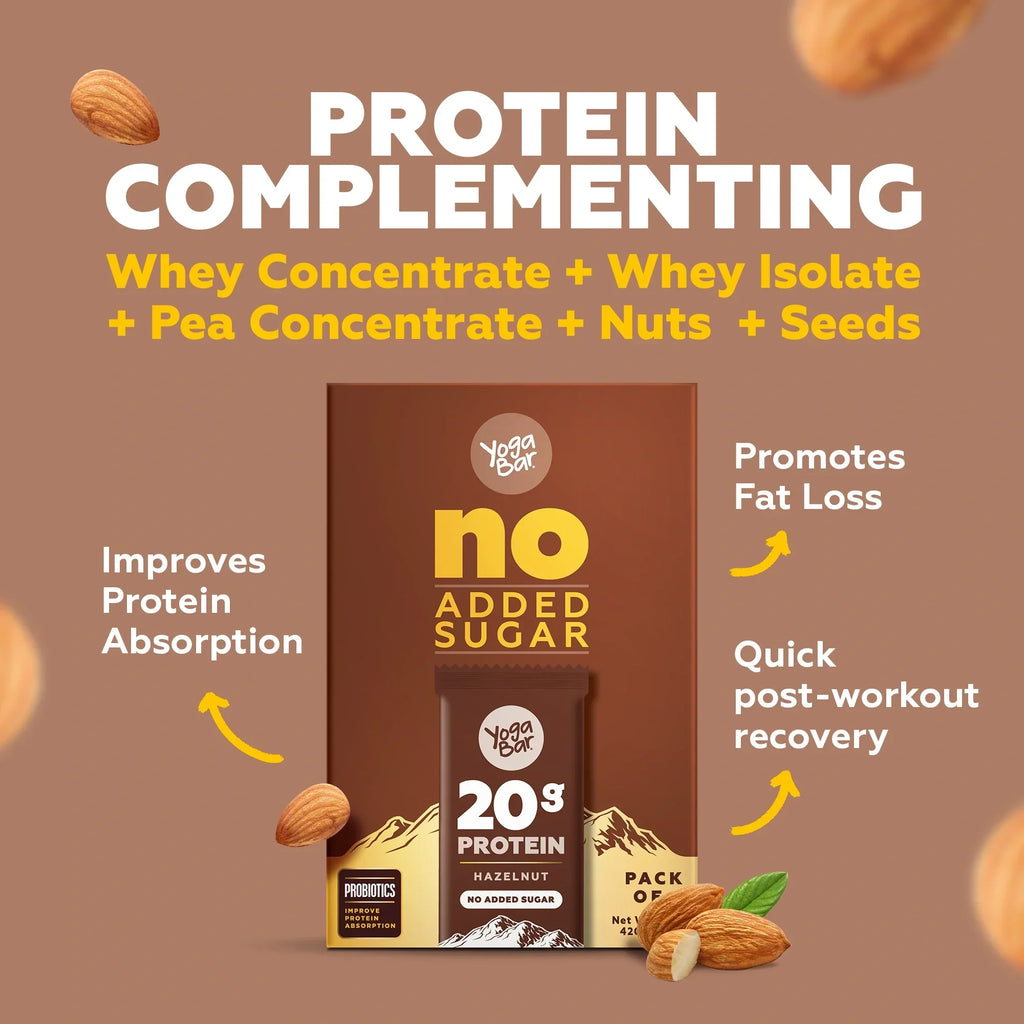 Yogabar Hazelnut 20g Protein Bar - 420 gms