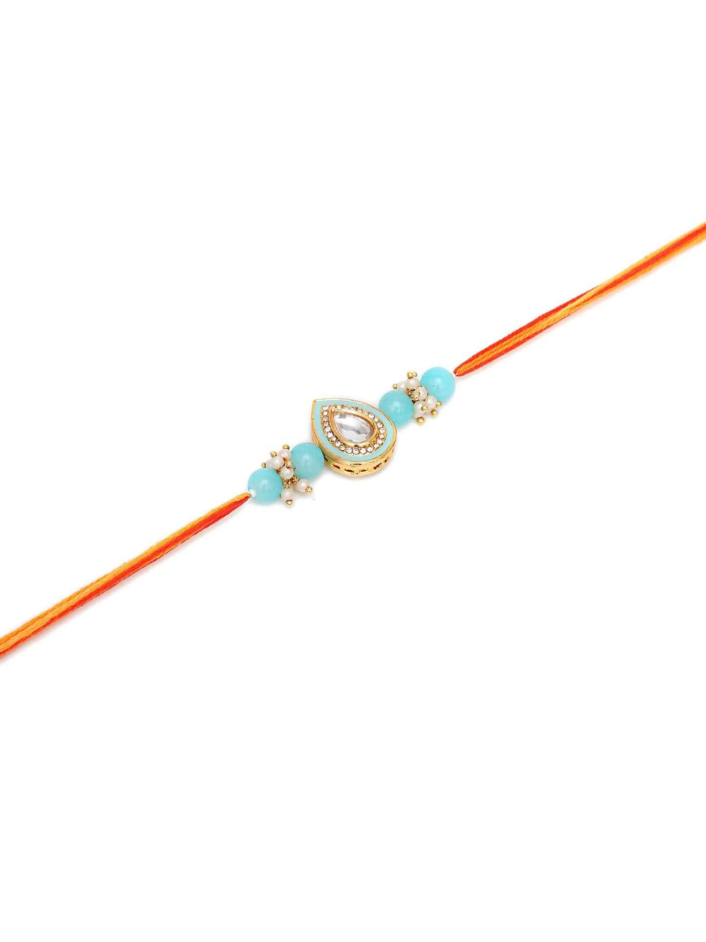 Designer kundan Rakhi - Ruby Raang