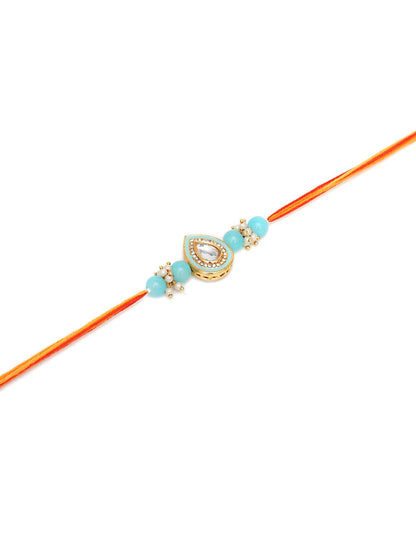Designer kundan Rakhi - Ruby Raang