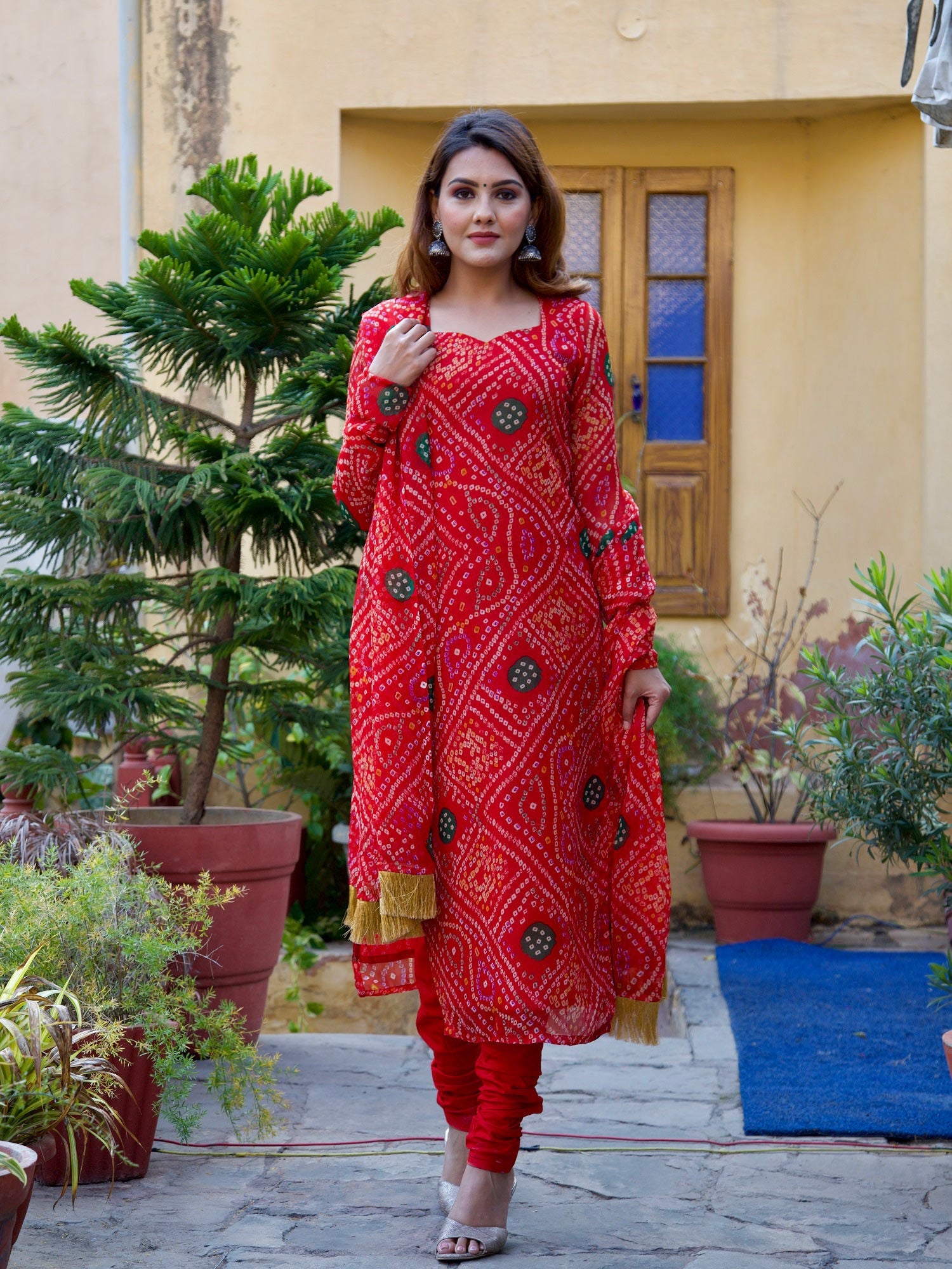 ONEWE INDIA Raas Bandhani Set (Set of 3)