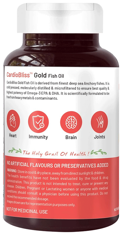Bliss Welness Heart Health Arctic Fish Oil High Potency Omega-3 Softgel Capsule