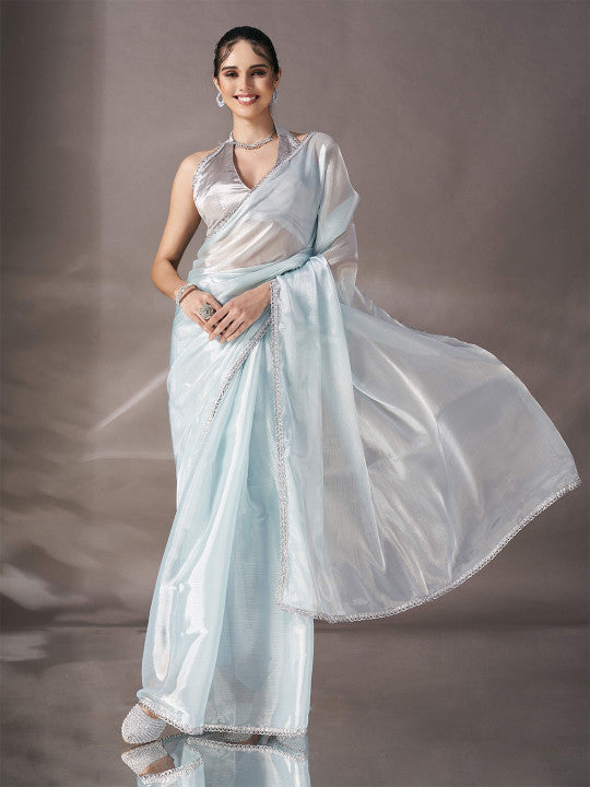 Tikhi Imli Sequinned Satin Saree
