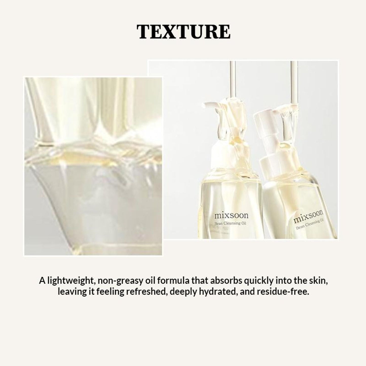 Mixsoon Korean Bean Cleansing Oil, Removes Makeup, Nourishes & Hydrates Skin