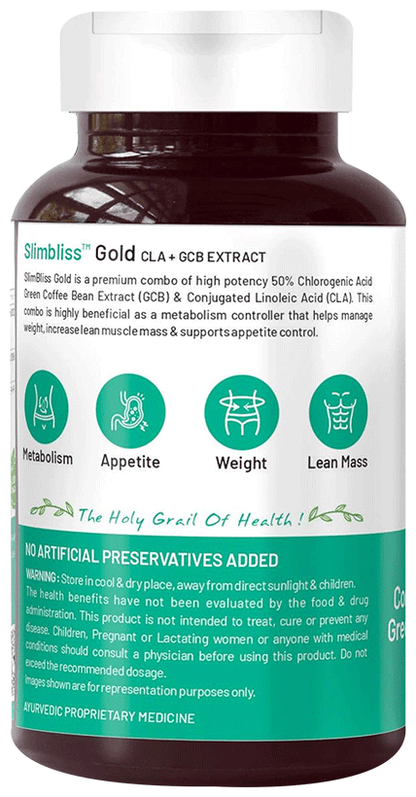 Bliss Welness Weight Management CLA Carb Controller Green Coffee Bean Extract Veg Tablet