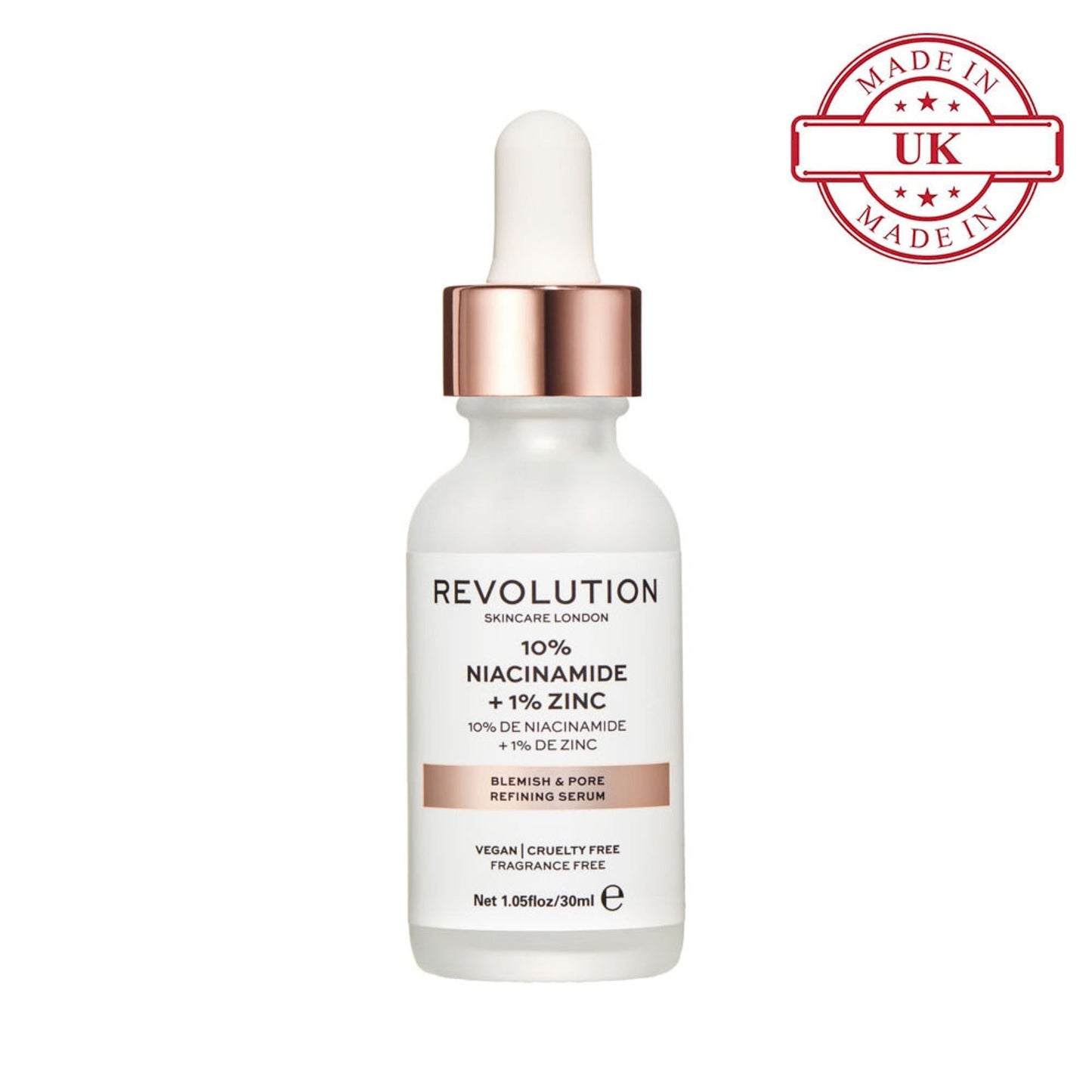 Makeup Revolution Skincare Blemish and Pore Refining Serum - 10% Niacinamide + 1% Zinc