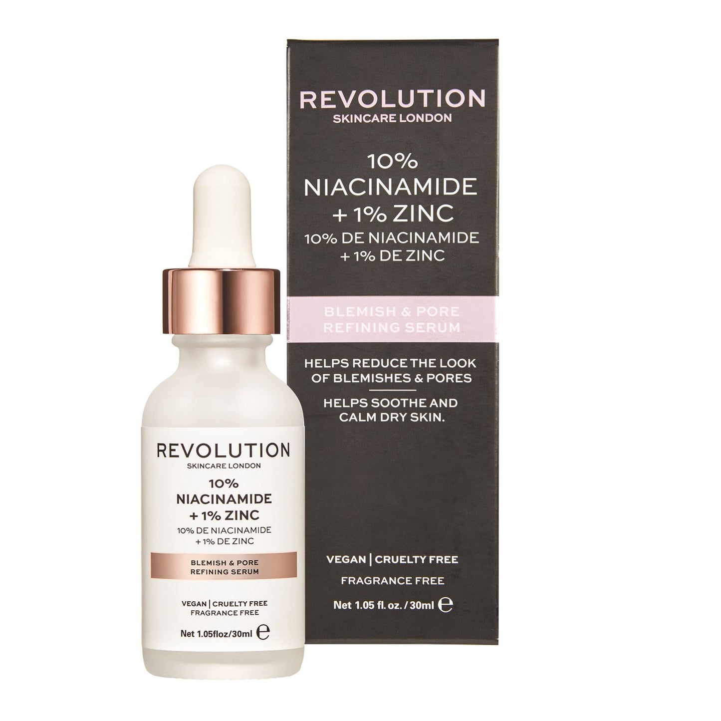 Makeup Revolution Skincare Blemish and Pore Refining Serum - 10% Niacinamide + 1% Zinc