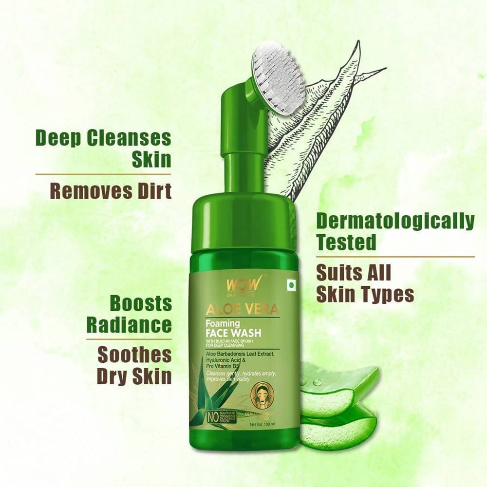 Wow Skin Science Aloe Vera Foaming Face Wash - 150 ml