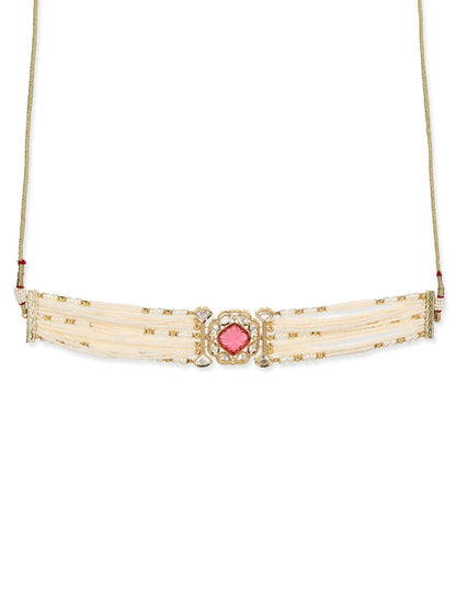 Women's Gold-Polished Necklace - Ruby Raang