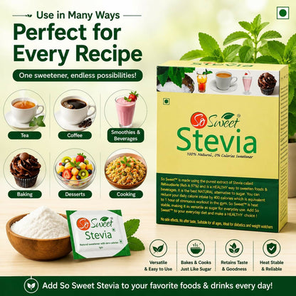 So Sweet Stevia Sachets -50 Sugar Free Natural Sweetener