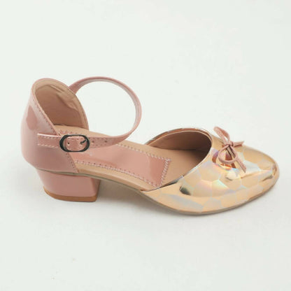 Tiny Bugs Girls Party Wear Ballerinas Heels - Peach