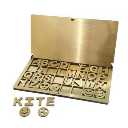 Kraftsman Wooden Portable English Alphabets Learning Game | Educational Toys | Montessori Games