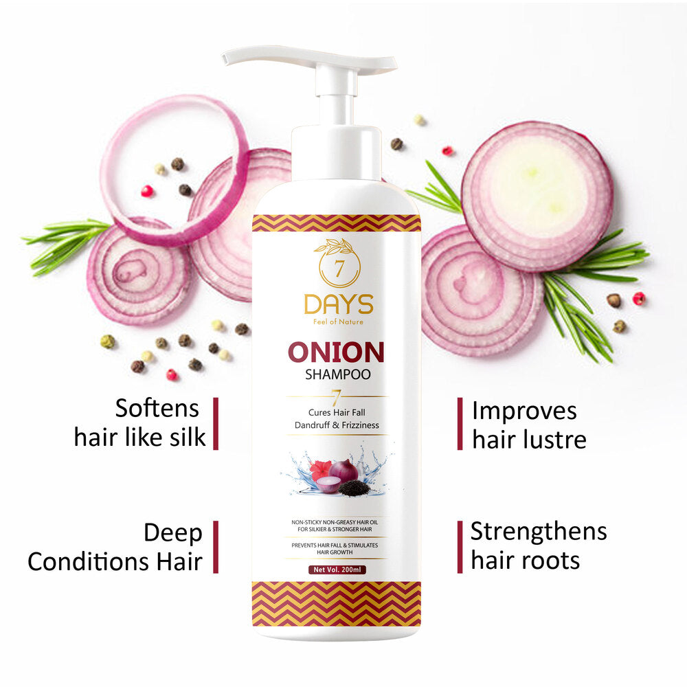 7Days Organic Onion Black Seed Hair Shampoo - 200 ml