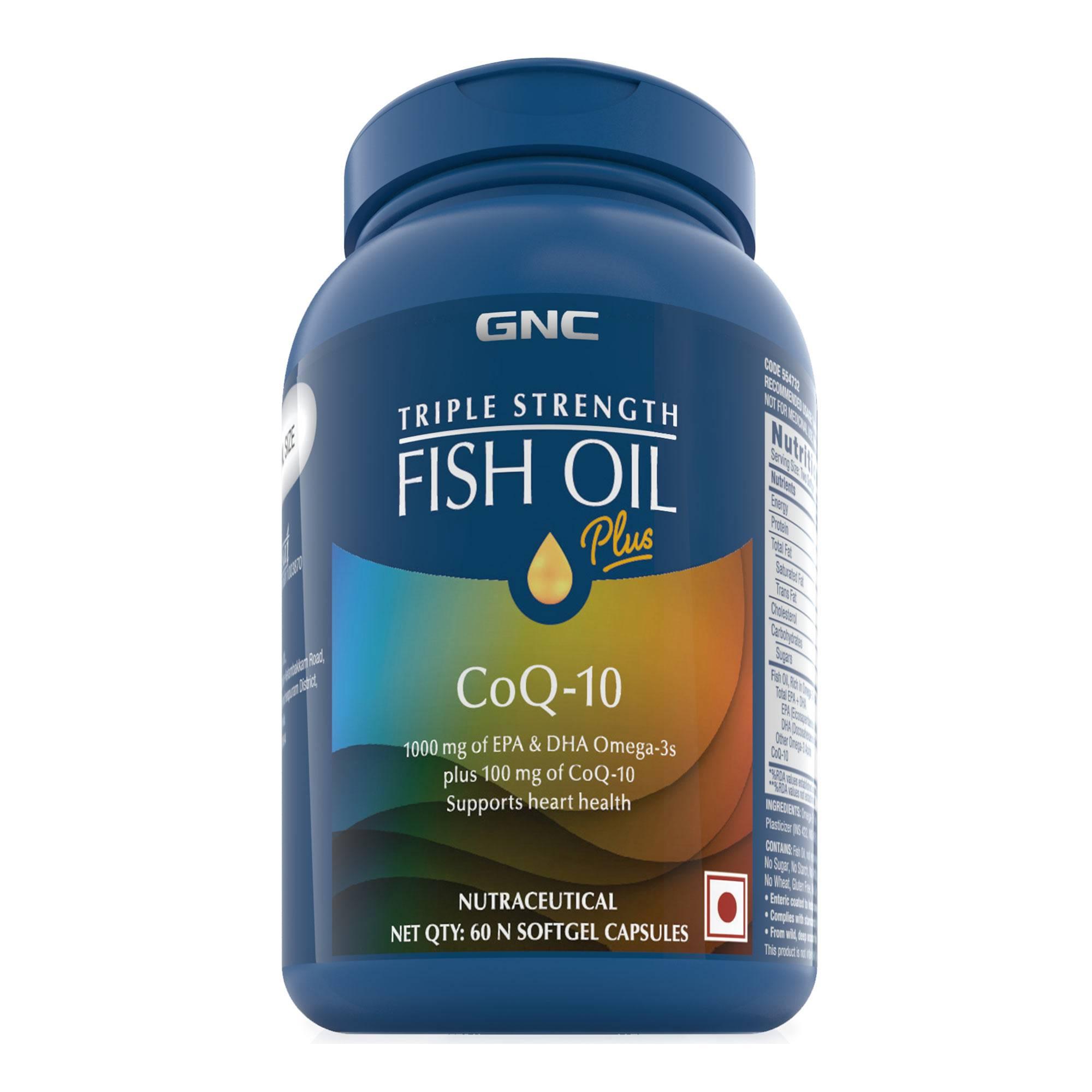 GNC Fish Oil with CoQ Capsules 1000mg – 60 Caps