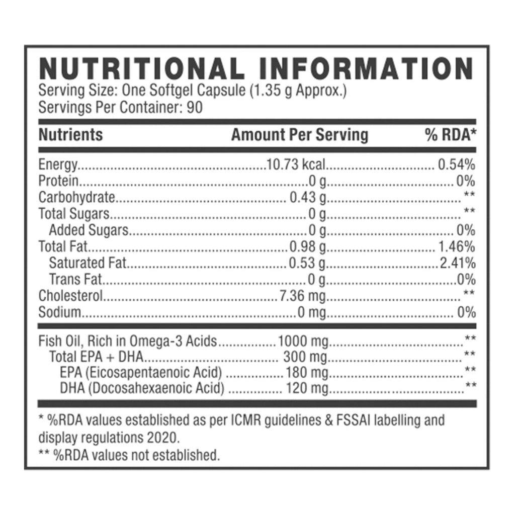 GNC Fish Body Oil Omega-3 Vegetarian Capsules - 60 Caps