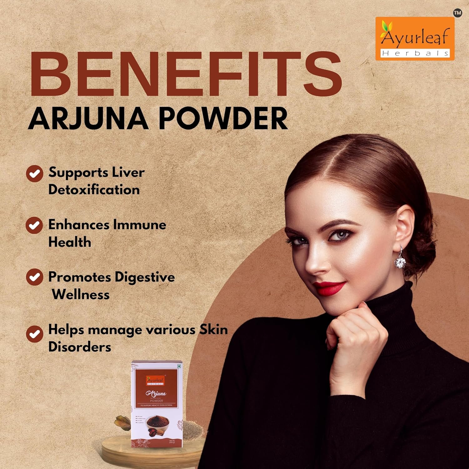 Ayurleaf Herbals Arjuna Powder - 200 Gms
