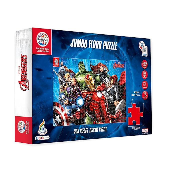 Ratna's Marvel Avengers 500 Pieces Jumbo Floor Jigsaw Puzzle