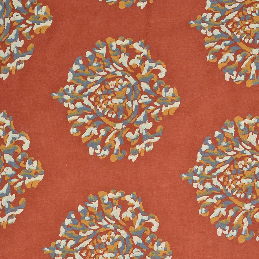 Trance Home Linen Pure Cotton Reversible Dohar Toddler Size Ac Quilt for Babies Colour Damask Clay Red
