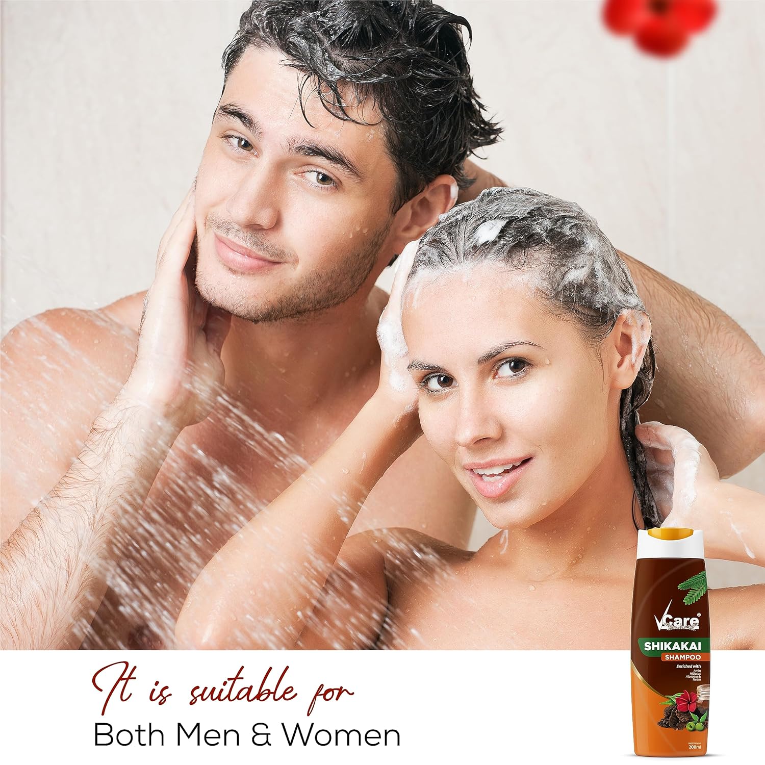 VCare Shikakai Shampoo - 200 ml (Pack of 3)