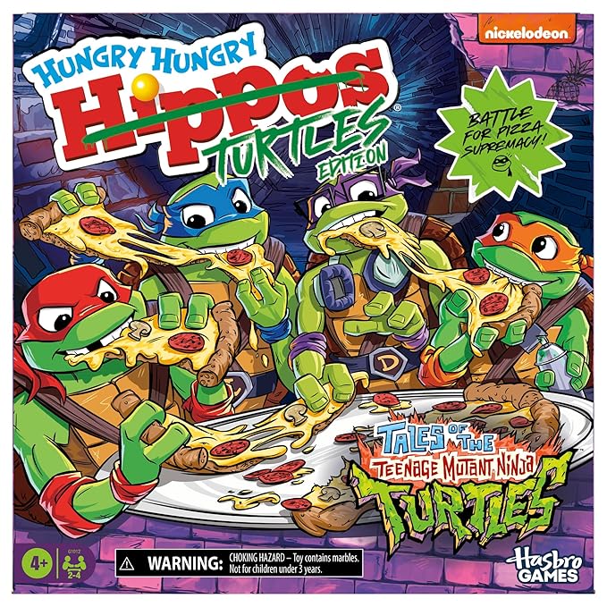 Hasbro Gaming Hungry Hungry Hippos Teenage Mutant Ninja Turtles Edition Game