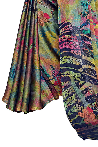 Mirchi Fashion Women's Chiffon Forest Designer Saree