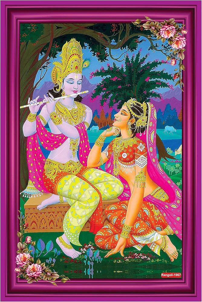 Rangoli MDF Wall Stick Decorative Panel 12x18 Wall Art P-1 Design-19