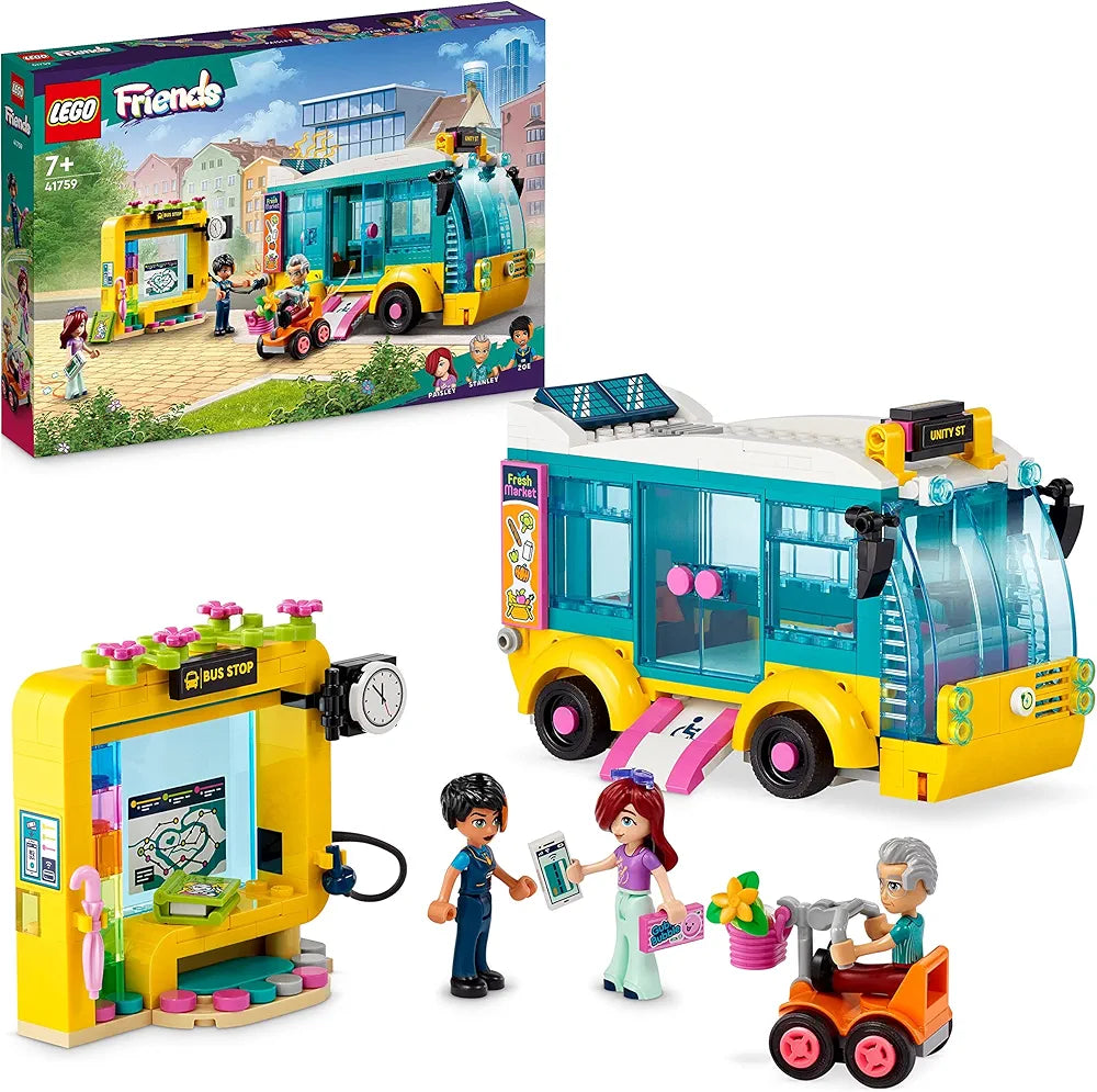 Lego Friends Heartlake City Bus 41759 Building Toy Set for Ages 7+; with Buildable Bus, Bus Stop and 3 Characters