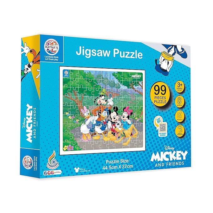 Ratna's 99 Pieces Disney & Marvel Series Jigsaw Puzzle for Kids | Puzzle | Mickey & Friends