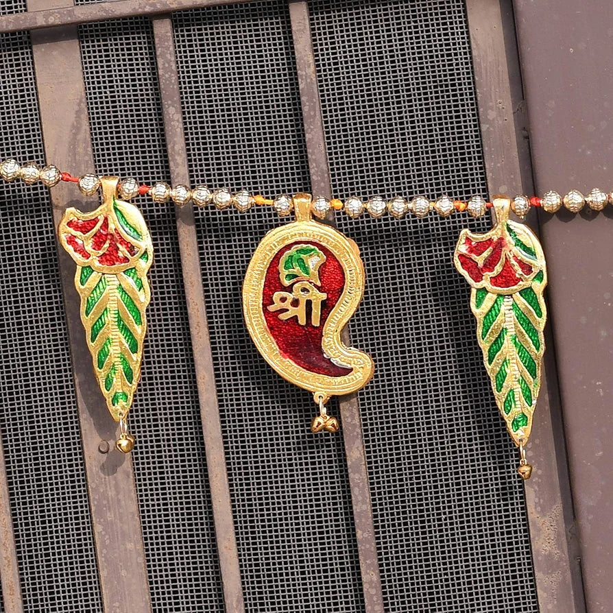 Metal Ethnic Bandarwal Door Toran Wall Hangings Decorative Ganesha Wall Hanging