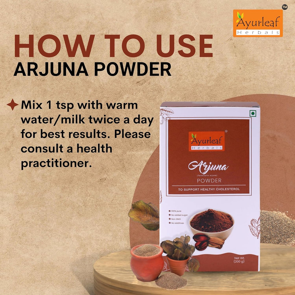 Ayurleaf Herbals Arjuna Powder - 200 Gms