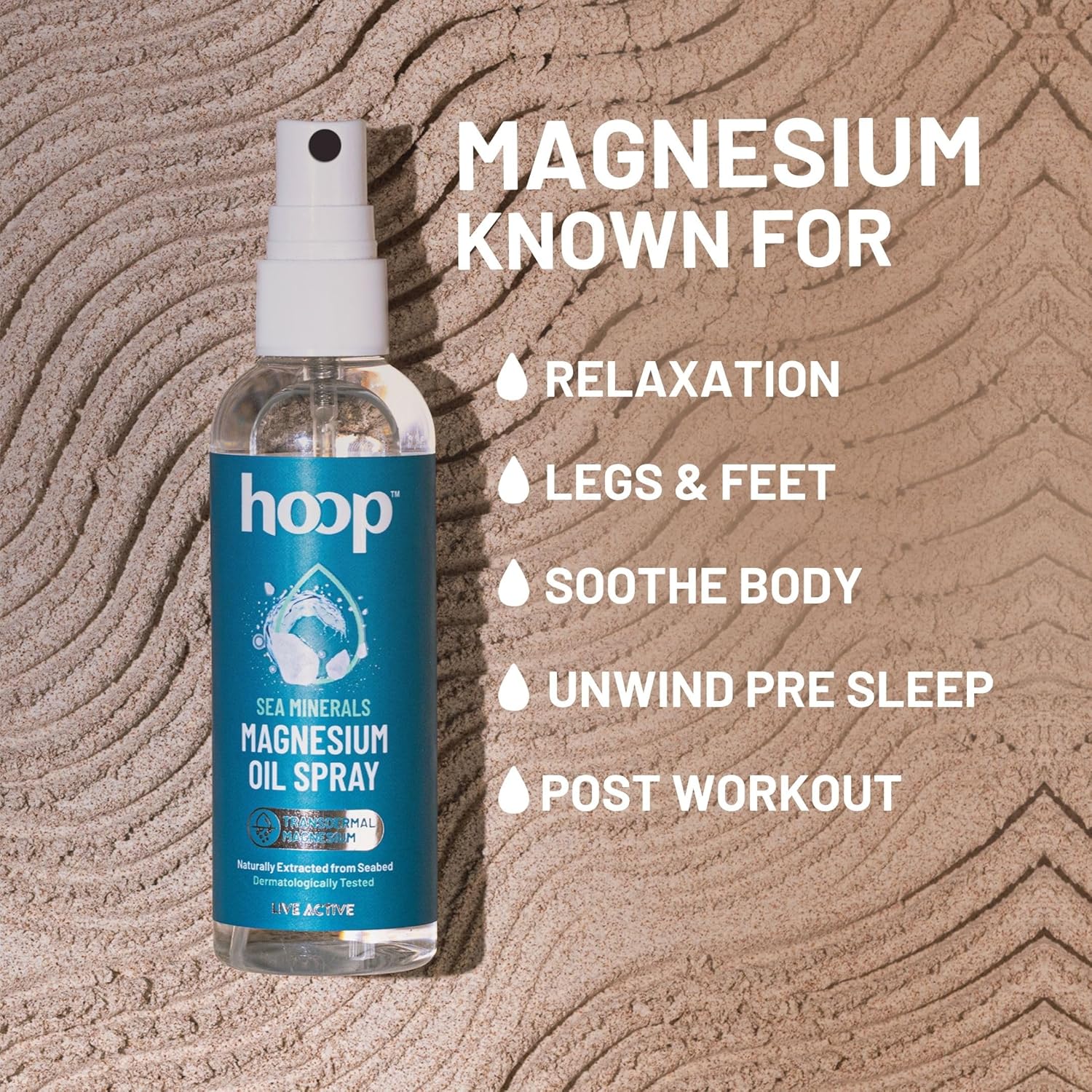 Hoop Magnesium Oil Spray | Topical Magnesium Chloride Spray | 100ml