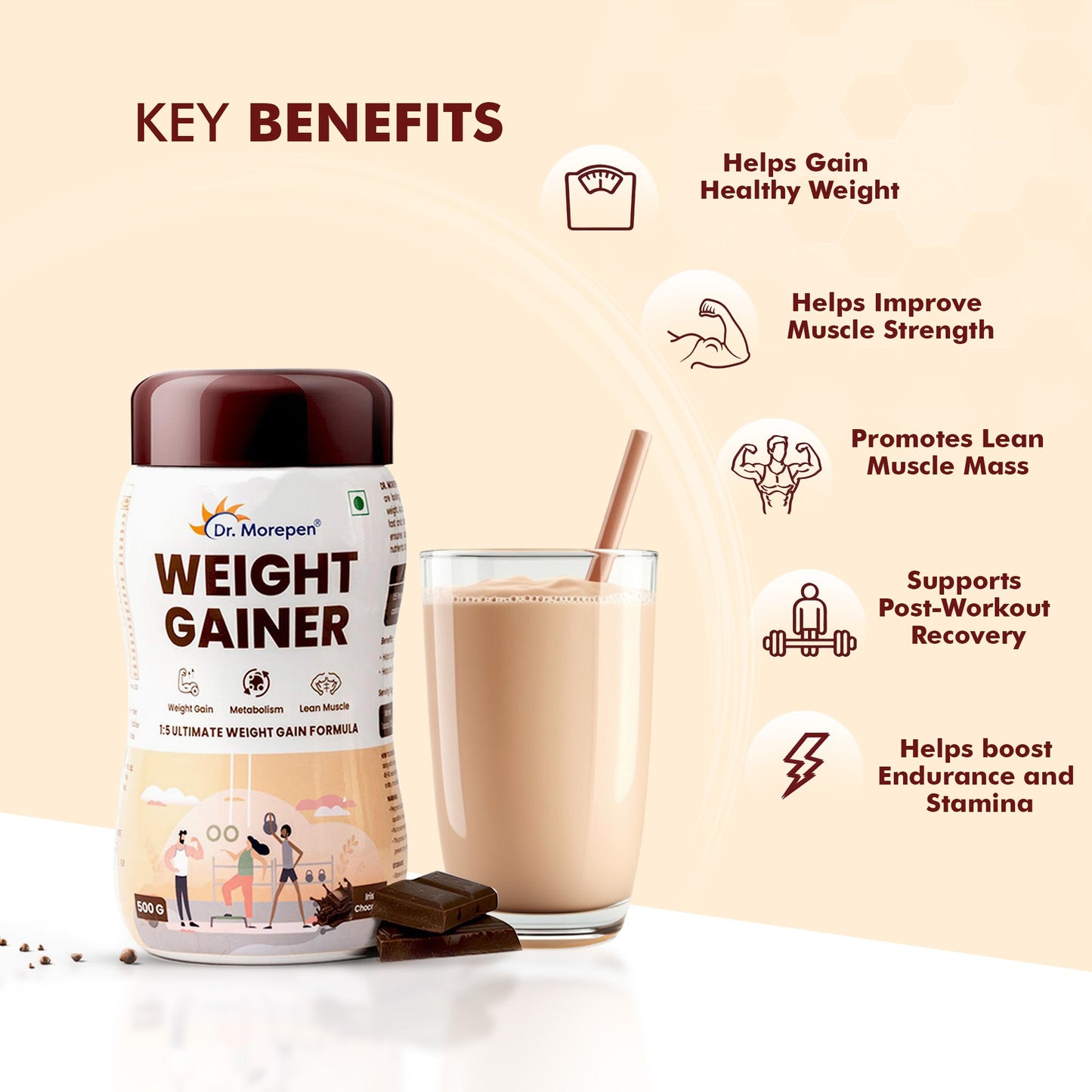 Dr. Morepen Weight Gainer - Chocolate Flavor