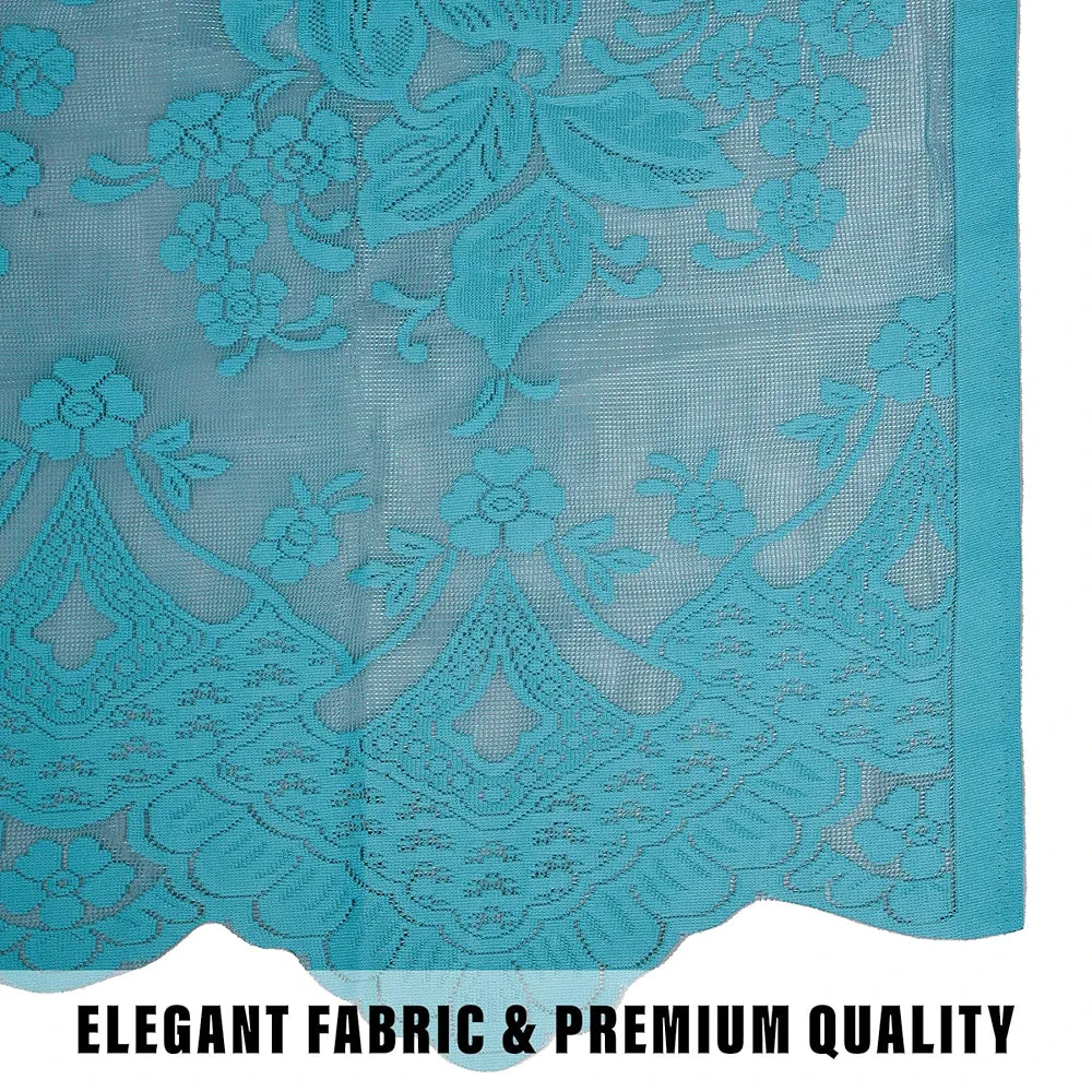 Kuber Industries Door Curtains Premium Drapes for Bedroom with 8 Rings SY27 Green Colour