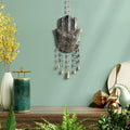 Duli Metal Hand Windchime Big Wall Hanging with Bells