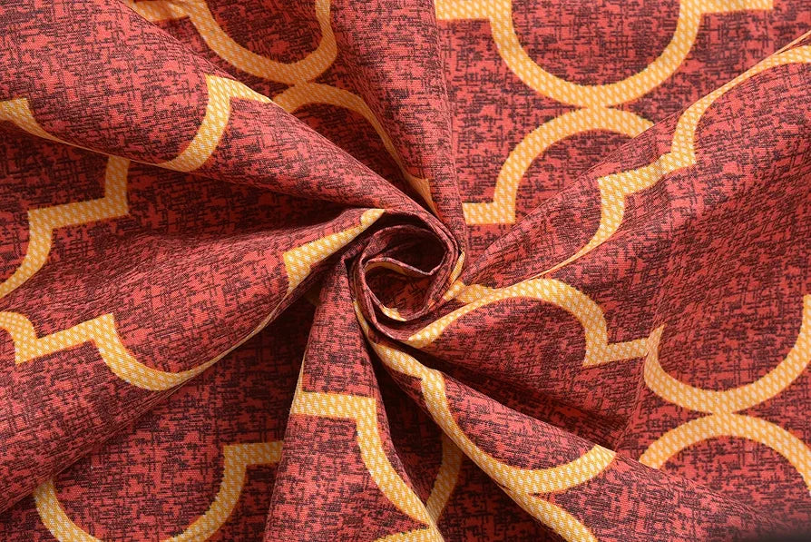 Homefab India 144 TC Microfiber Double Bedsheet with 2 Pillow Covers Rust