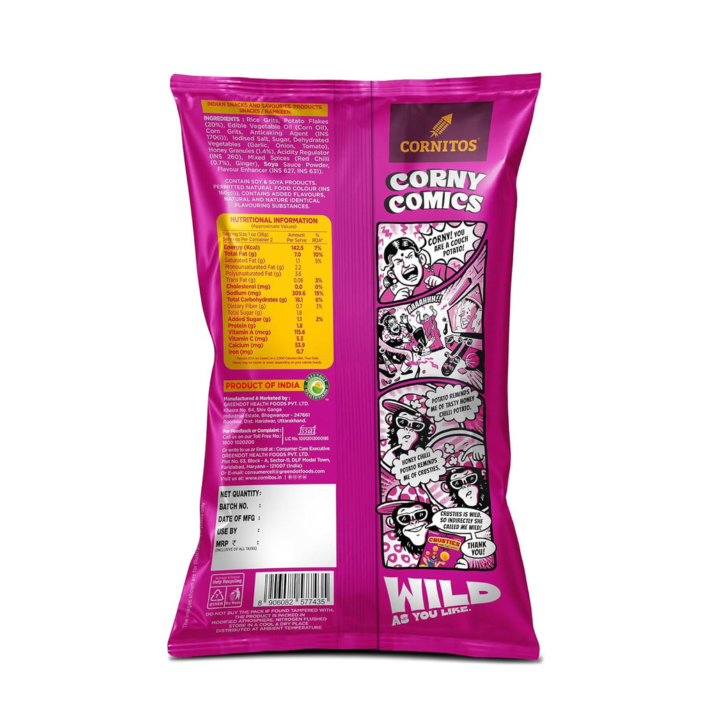 Cornitos Crusties puffs Honey Chilli Potato flavour Balls - 55g
