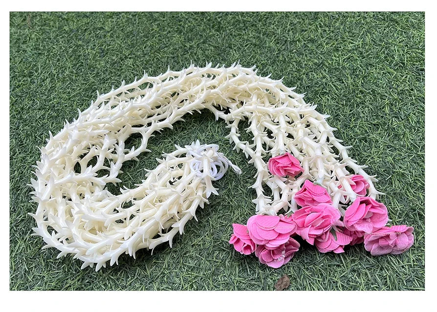 Artificial Rajnigandha Buds Rose Strings Approx 2.5 ft Height Baby Pink