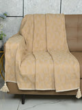 Saral Home Soft Microfiber 3 Seater Sofa Cover Throw Colour Beige