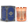 Indian Art Villa Curved Copper Glass Tumbler Cup With Embossed Design