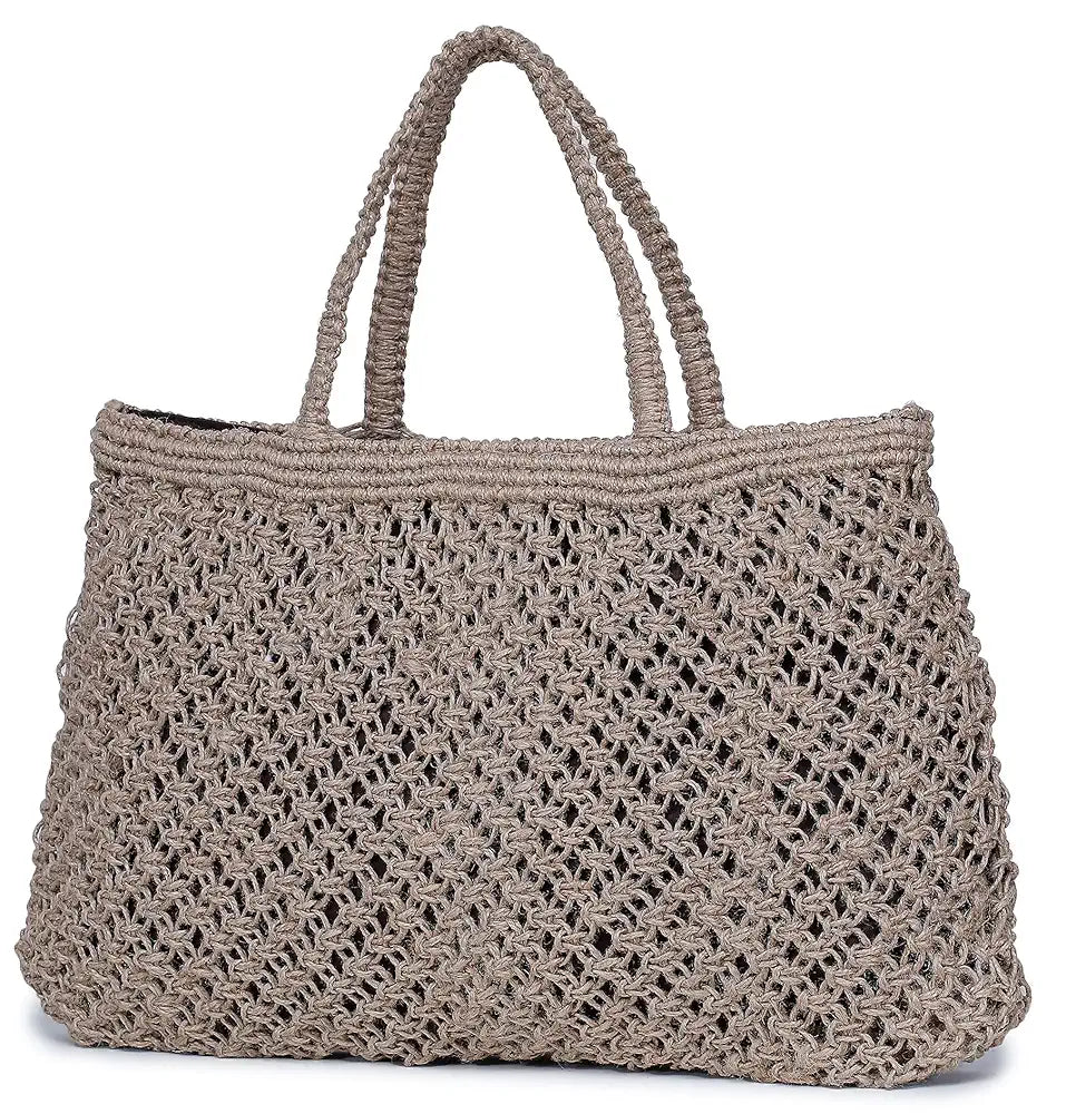 K London  Alii And Aliizey Brown Jute Macrame Shoulder Bag/handbag Regular