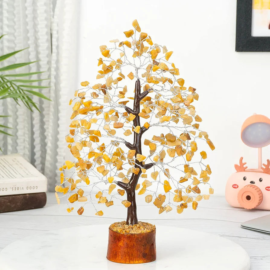 HindCraft Gemstone Crystal Tree Silver Wire 10-12 inch