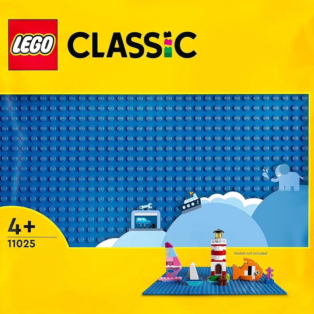Lego Classic Blue Baseplate 11025 Building Kit for Kids