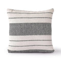 Sashaa World Exquisite Black & Natural Striped Elegance Decorative Woven Cushion Cover